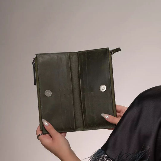 Westpolo Unisex Long Genuine Leather Wallet (440C)