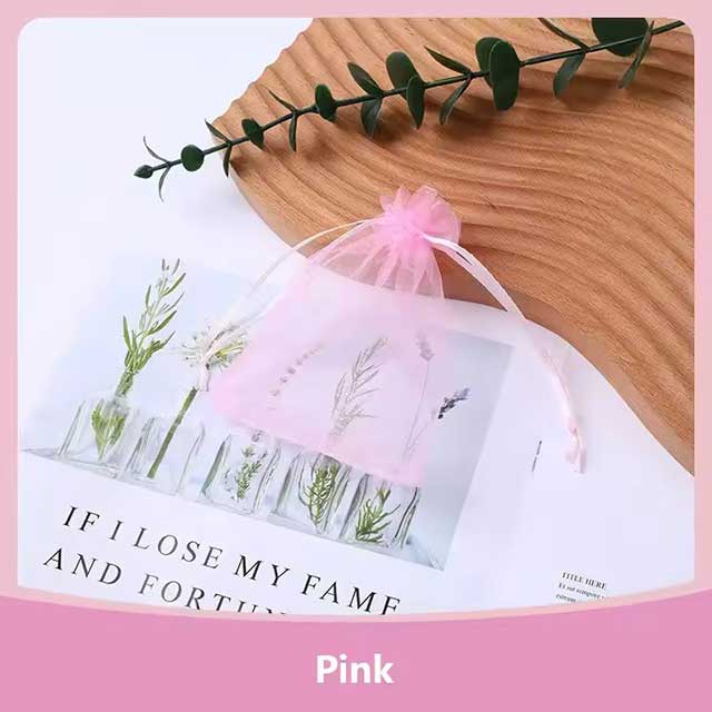 100 قطعة من أكياس هدايا الأورجانزا لعيد الميلاد - أكياس برباط لهدايا الحفلات والمجوهرات والحلوى وتغليف العطلات