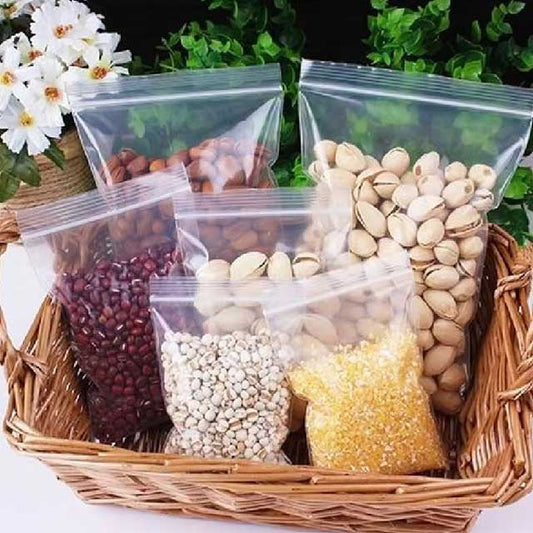 100PCS Mini Zip Lock Bags – Clear PE Plastic Packaging Pouches for Jewelry, Small Items, Samples & Storage