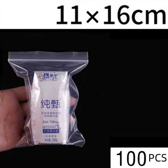 100PCS Mini Zip Lock Bags – Clear PE Plastic Packaging Pouches for Jewelry, Small Items, Samples & Storage