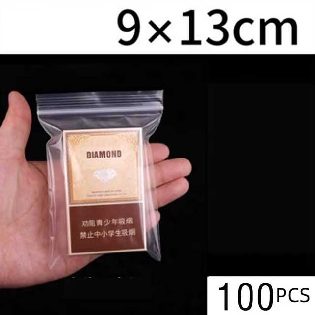 100PCS Mini Zip Lock Bags – Clear PE Plastic Packaging Pouches for Jewelry, Small Items, Samples & Storage