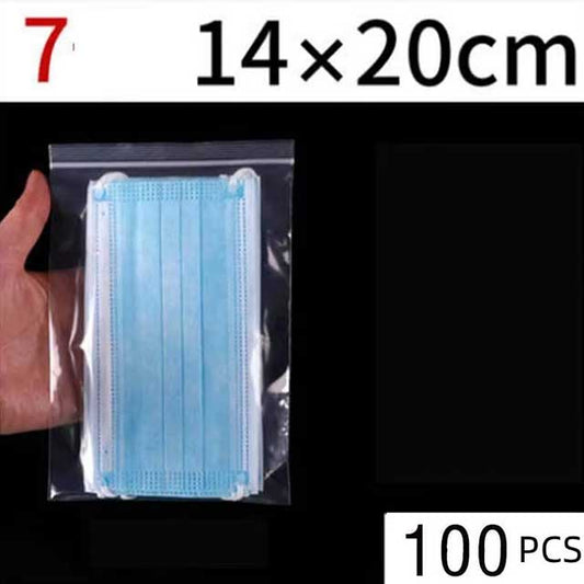 100PCS Mini Zip Lock Bags – Clear PE Plastic Packaging Pouches for Jewelry, Small Items, Samples & Storage