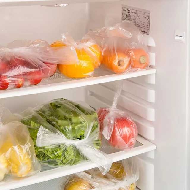 100PCS Vacuum Food Storage Bags – Transparent Fresh-Keeping Plastic Bags with Handle | 3 Sizes Resealable Food Saver Bags for Kitchen