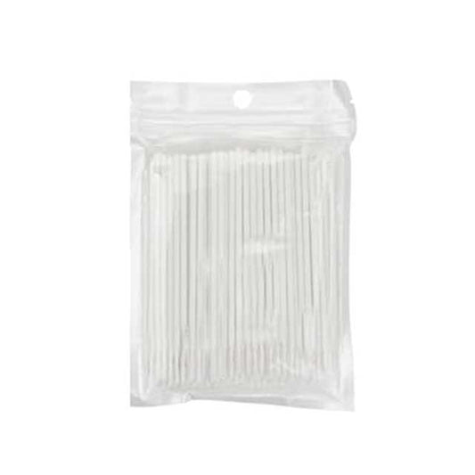 100Pcs Eyelash Cleaning Brushes – Micro Cotton Swabs for Lash Extension & Makeup Removal Tools