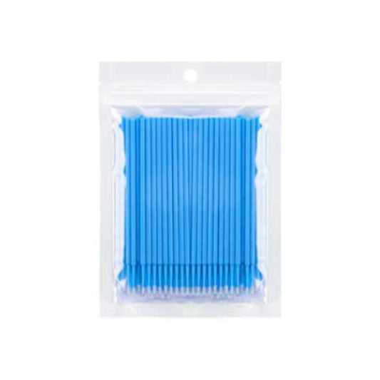 100Pcs Eyelash Cleaning Brushes – Micro Cotton Swabs for Lash Extension & Makeup Removal Tools