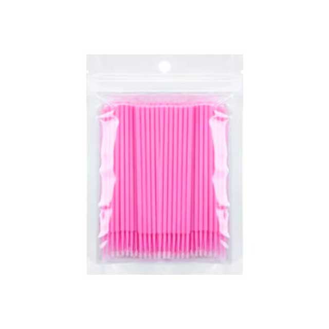 100Pcs Eyelash Cleaning Brushes – Micro Cotton Swabs for Lash Extension & Makeup Removal Tools