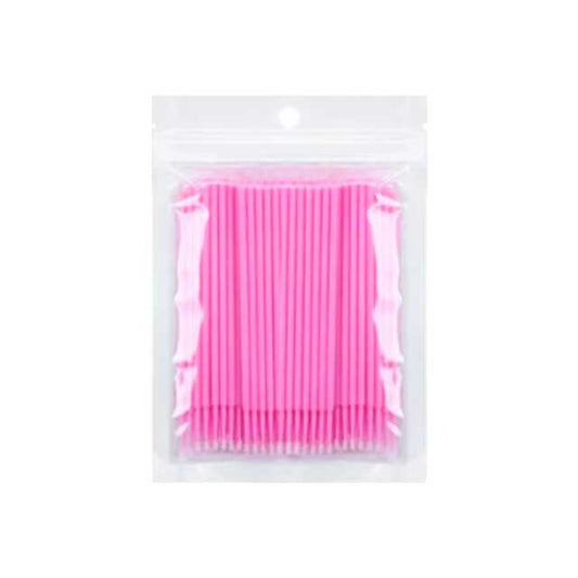 100Pcs Eyelash Cleaning Brushes – Micro Cotton Swabs for Lash Extension & Makeup Removal Tools