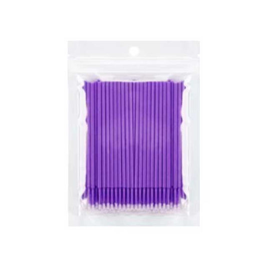 100Pcs Eyelash Cleaning Brushes – Micro Cotton Swabs for Lash Extension & Makeup Removal Tools