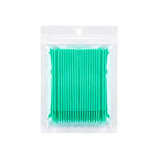 100Pcs Eyelash Cleaning Brushes – Micro Cotton Swabs for Lash Extension & Makeup Removal Tools