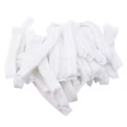 100pcs Disposable Bouffant Caps – Breathable Non-Woven Hair Nets – Dustproof Shower & Bathing Hats for Kitchen, Medical, and Salon Use (White/Blue)