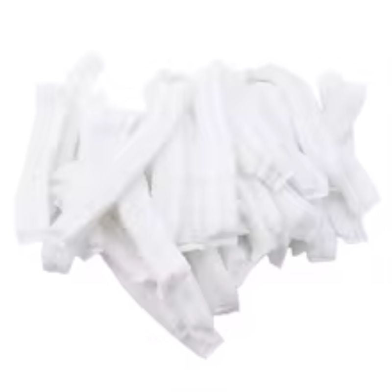 100pcs Disposable Bouffant Caps – Breathable Non-Woven Hair Nets – Dustproof Shower & Bathing Hats for Kitchen, Medical, and Salon Use (White/Blue)