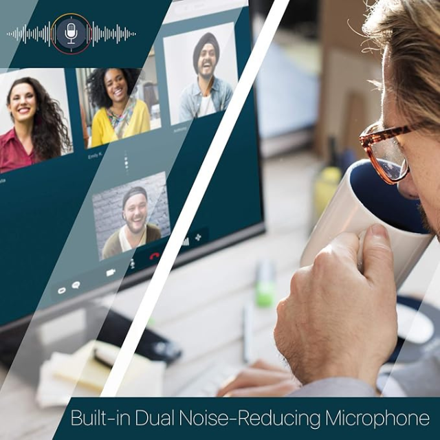 1080P HD Webcam with Microphone – USB Plug & Play Camera with Auto Light Correction and Wide-Angle Lens for PC/Mac, Zoom, Streaming & Video Calls