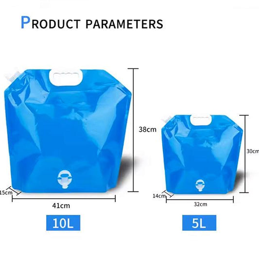10L Camping Water Bag – Portable Folding Water Container, Collapsible Bucket for Outdoor Travel &amp; Camping Supplies
