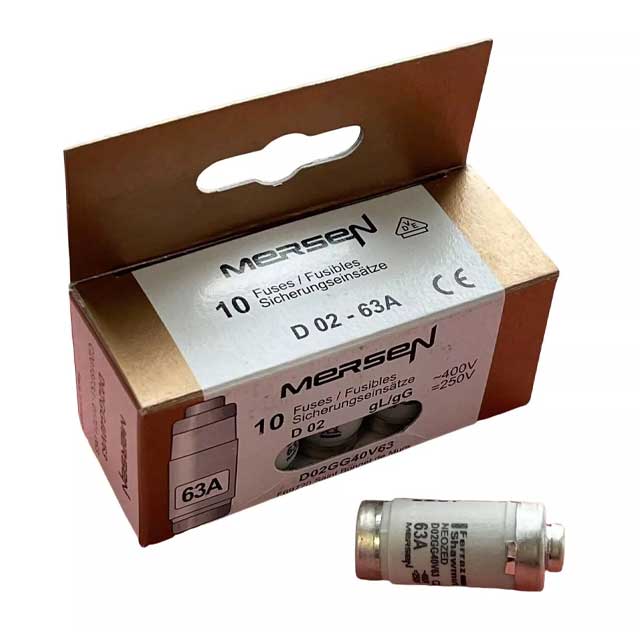 10PCS BOX Original Mersen D02GG40V63 Fuse – D02 63A 400VAC Industrial Circuit Protection (C201873)