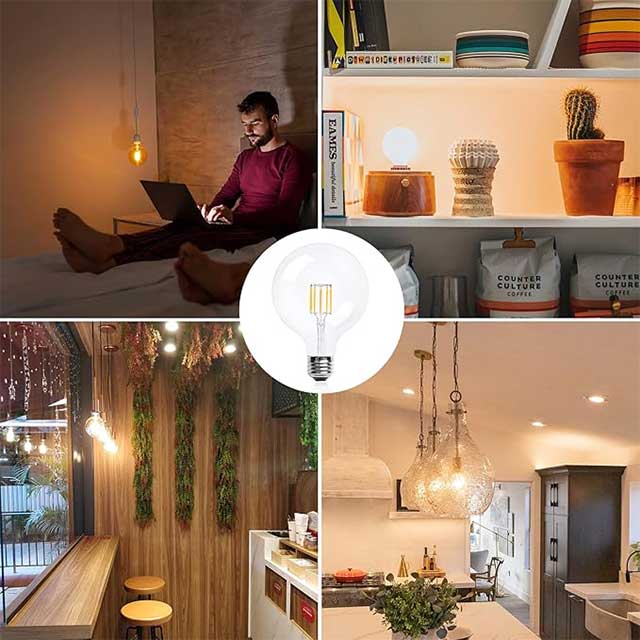 10W G125 E27 LED Filament Bulb