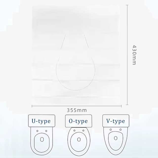 10PCS Disposable Toilet Seat Covers - Waterproof, Flushable & Portable Travel Pads, Soluble Water Type for Hygiene on the Go