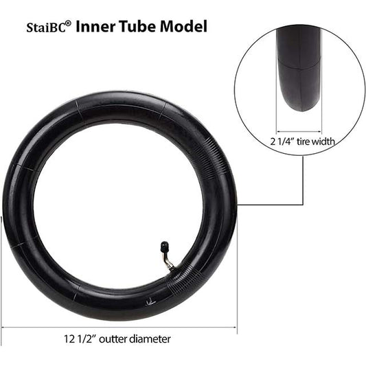 12.5" Scooter Inner Tube with Angled Valve Stem – 1-Pack 12.5 x 2.25 Bike &amp; Scooter Tire Tube (Fits 12.5x1.75/1.95/2.125/2.25)
