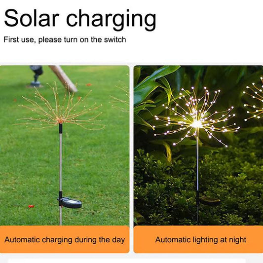 120 LED Solar Firework Lights – Outdoor Garden Decor for Wedding, Birthday, Party & Home Night Display