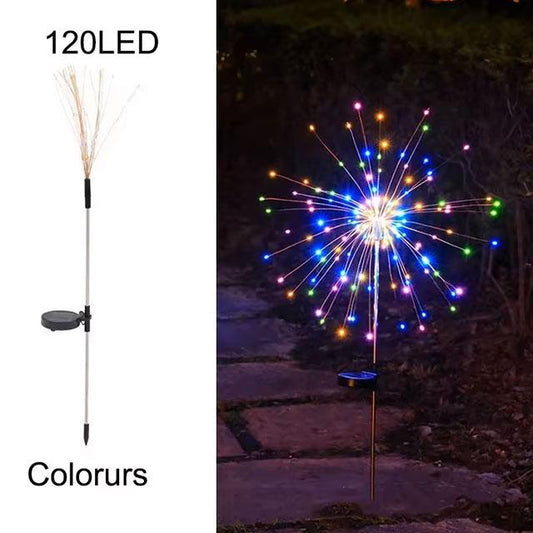 120 LED Solar Firework Lights – Outdoor Garden Decor for Wedding, Birthday, Party & Home Night Display