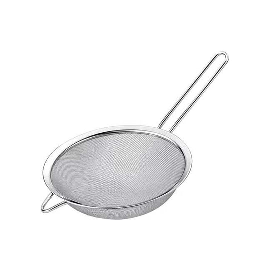 Stainless Steel Fine Mesh Strainer Set (8cm/14cm/18cm) – Oil Strainer, Flour Sieve & Sifter for Baking & Cooking