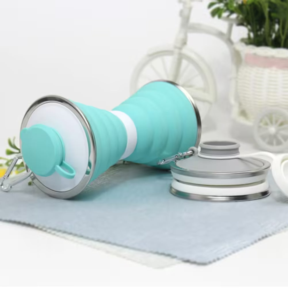 Ultimate Convenience: 500ML Collapsible Silicone Water Bottle for Sports, Camping, Travel, and Cycling