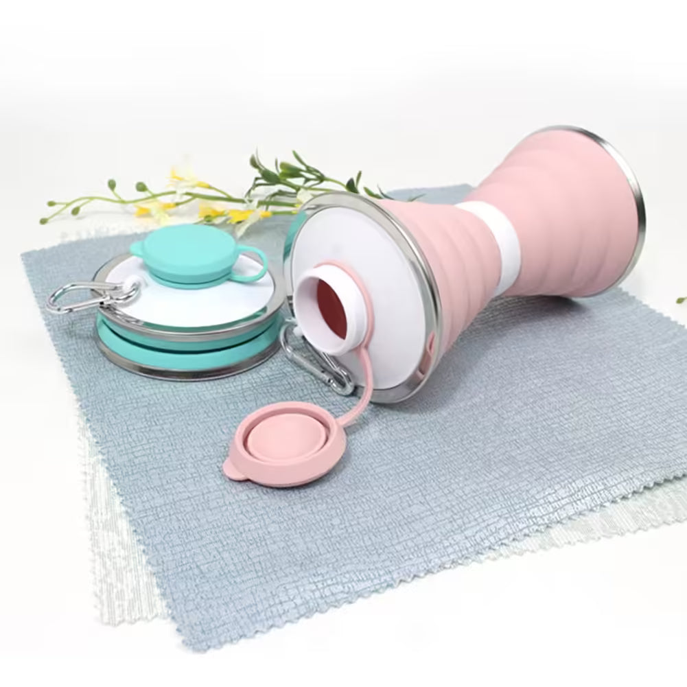 Ultimate Convenience: 500ML Collapsible Silicone Water Bottle for Sports, Camping, Travel, and Cycling