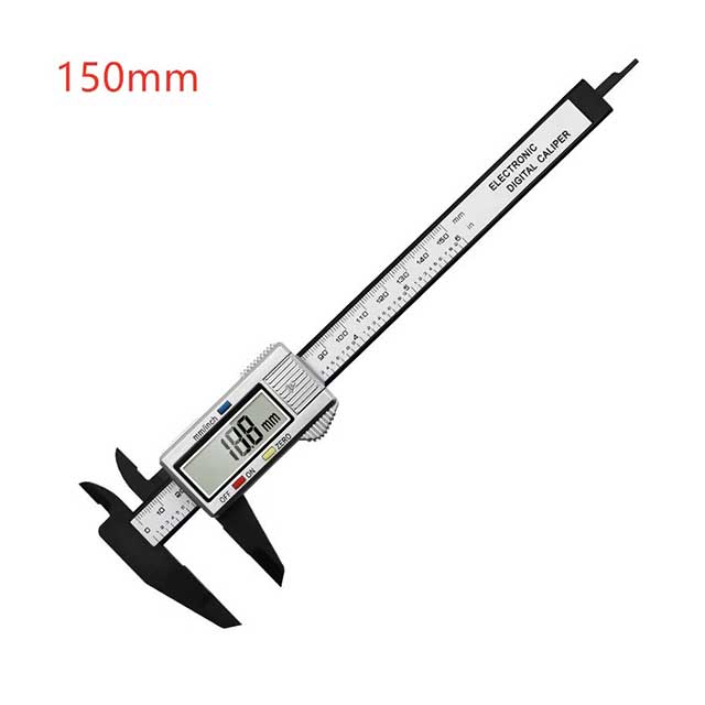 150mm Electronic Digital Caliper – Carbon Fiber Vernier Gauge Micrometer Measuring Tool with LCD Display | Precision Digital Ruler
