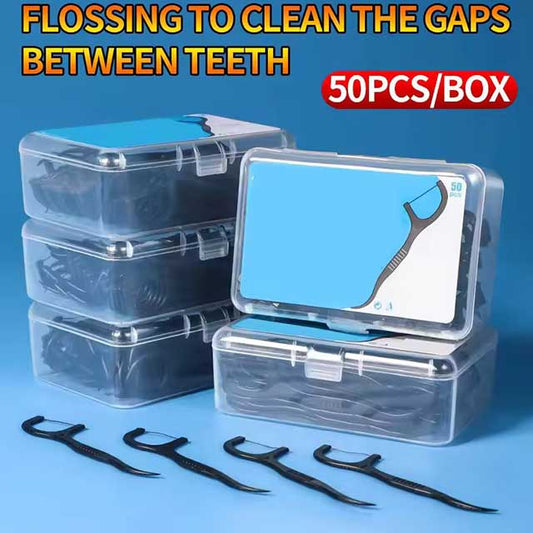 150pcs Dental Floss Toothpicks – Disposable Plastic Teeth Cleaners with Separate Box – Oral Care Essentials