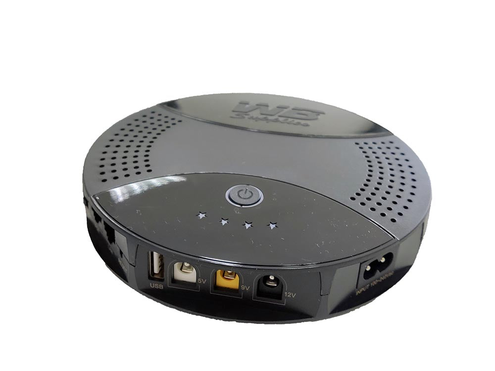 Mini onduleur CC pour routeur Wi-Fi 5V/9V/12V + USB + PoE