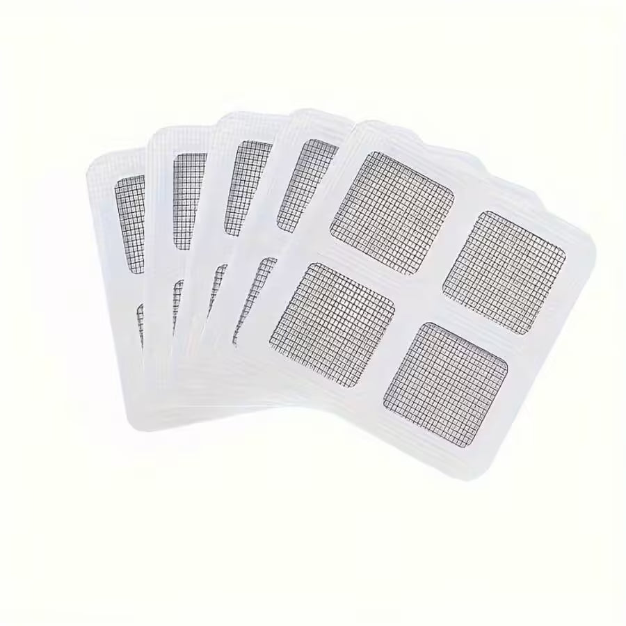 Lot de 10 grilles adhésives anti-cheveux pour bonde de douche, salle de bain, buanderie, baignoire et évier de cuisine.