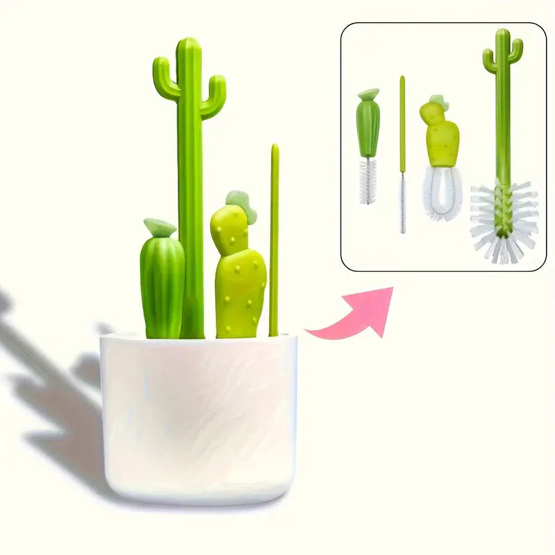 1 Set Cactus Cleaning Brush Set