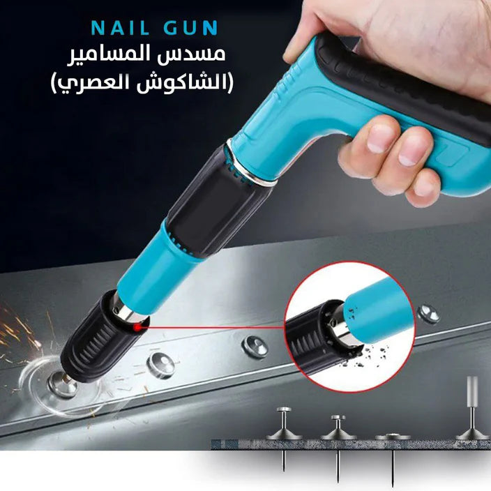 Heavy Duty Manual Nail Gun – Portable Handheld Concrete & Steel Nail Gun for Woodworking, Home Repairs & Construction