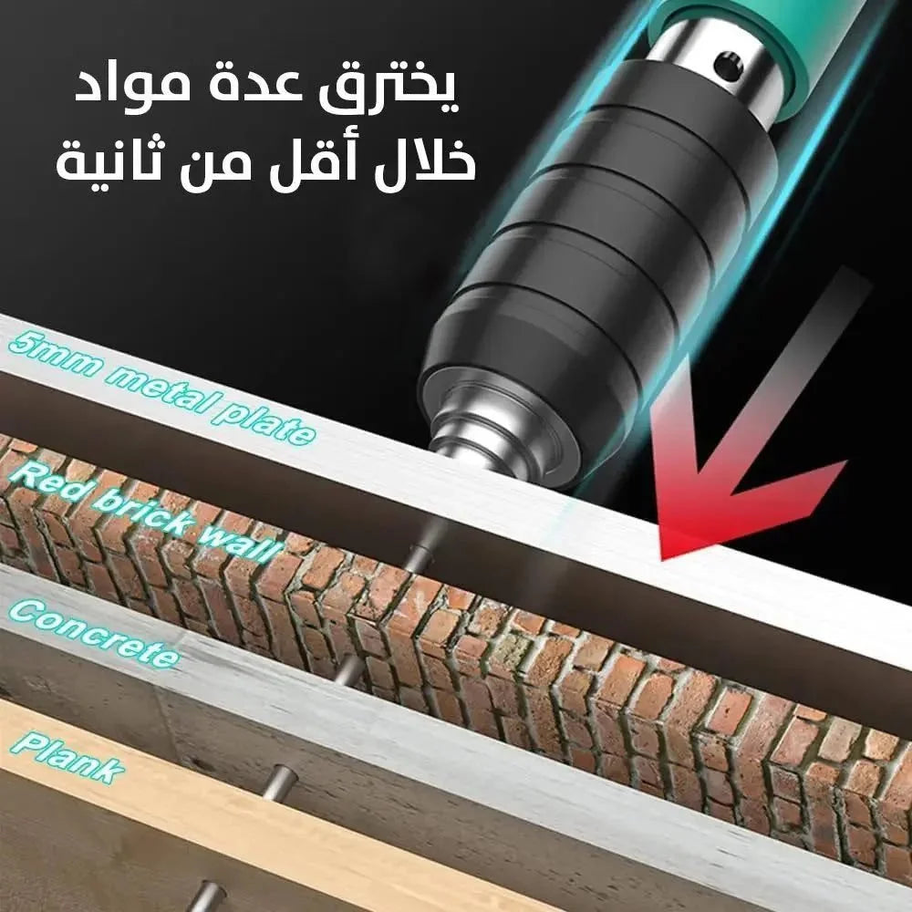 مسدس مسامير يدوي شديد التحمل - مسدس مسامير محمول باليد للخرسانة والصلب لأعمال النجارة والإصلاحات المنزلية والبناء