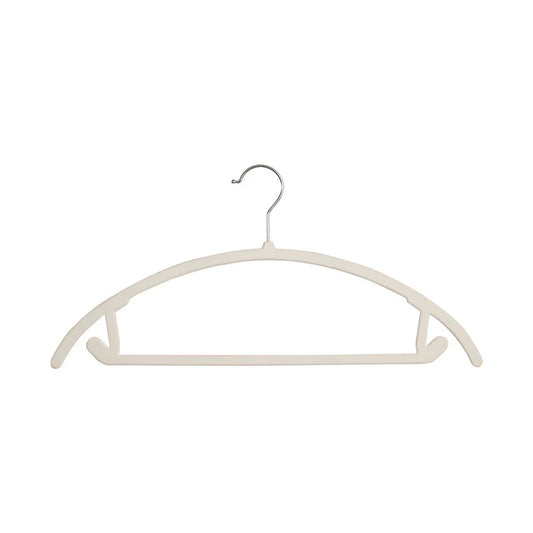 Cintre semi-rond imprégné, sans couture, pour vêtements épais, avec support antidérapant en acier inoxydable pour adultes