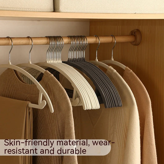 Cintre semi-rond imprégné, sans couture, pour vêtements épais, avec support antidérapant en acier inoxydable pour adultes