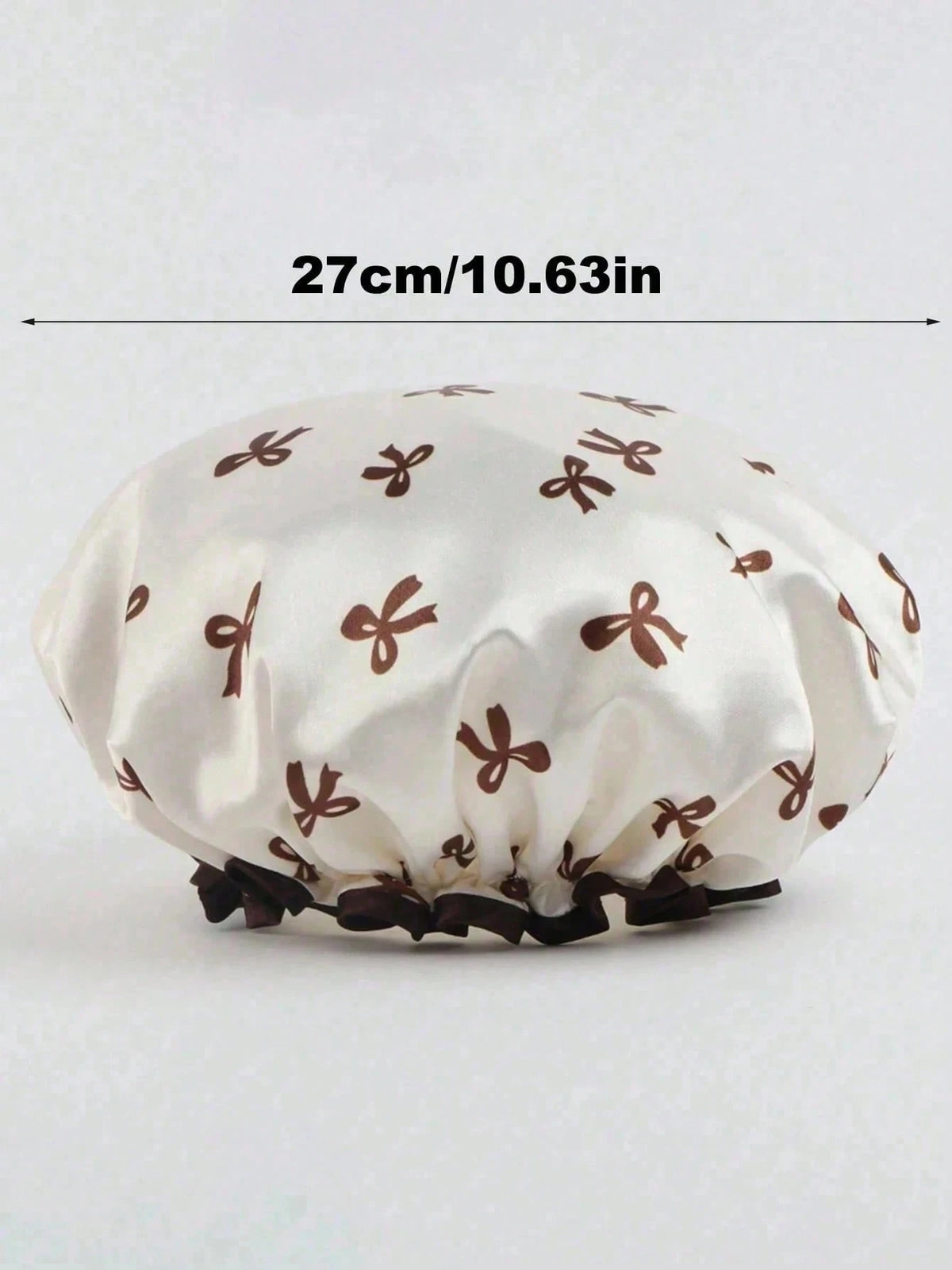 Bonnet de douche imperméable double couche – Chapeau de bain élégant imprimé – Bonnet de bain de luxe réutilisable pour femmes, spa et salon (grande capacité)