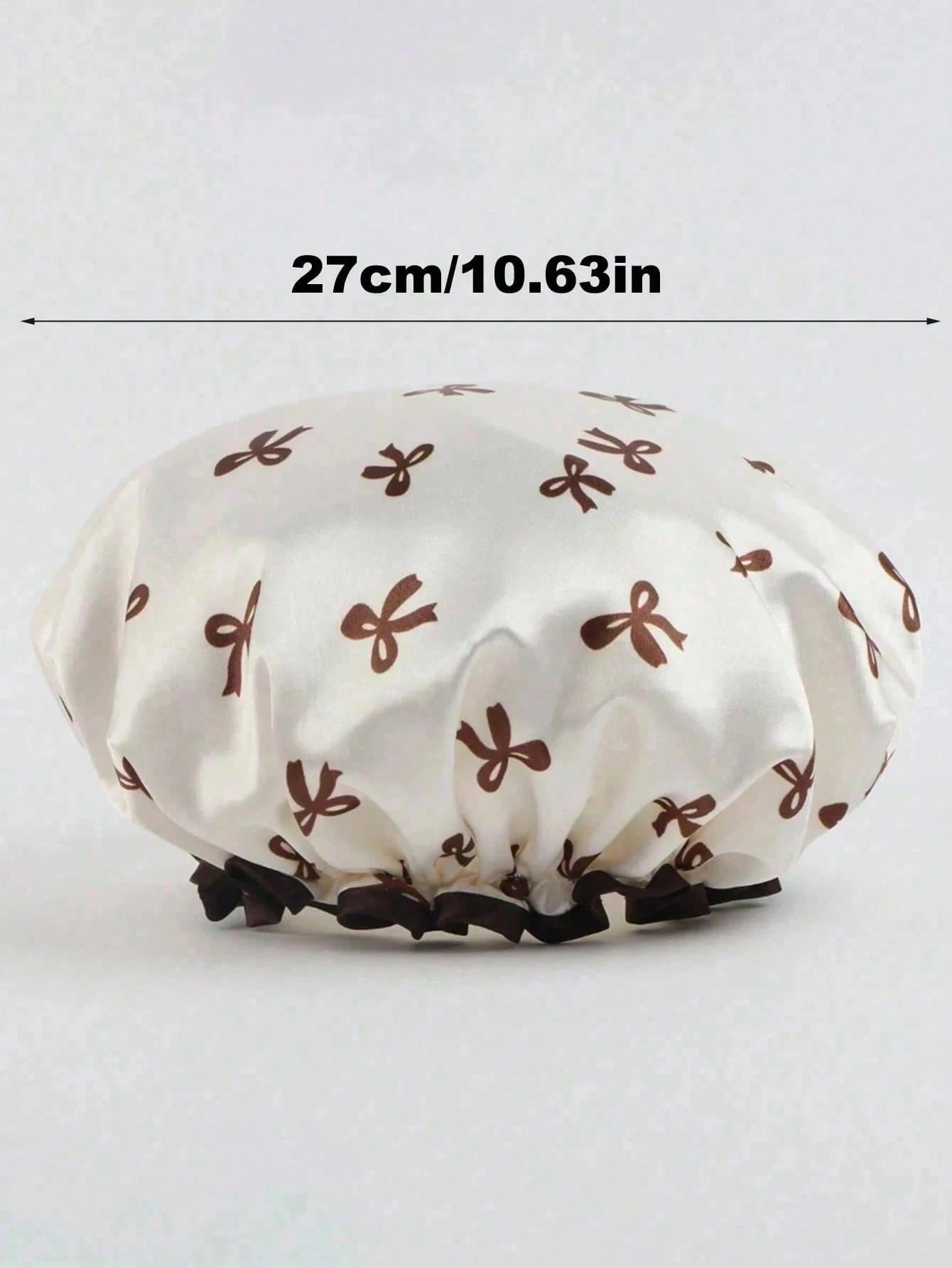 Double-Layer Waterproof Shower Cap – Stylish Printed Hair Bonnet – Reusable Luxury Bath Hat for Women, Spa, and Salon Use (Large Capacity)