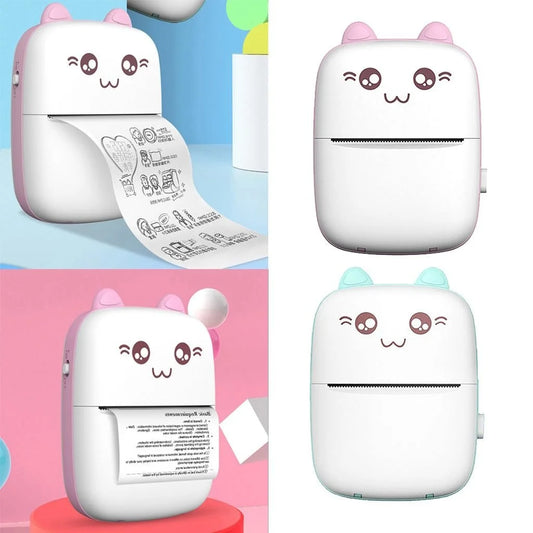 Portable Mini Thermal Printer – Wireless Bluetooth Inkless Pocket Printer for Labels, Notes, Photos & Study Printing (11 × 8 × 3.5 cm)