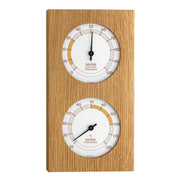 TFA Dostmann Analogue Sauna Thermo-Hygrometer with Oak Frame | Made in Germany | Sauna Temperature & Humidity Gauge