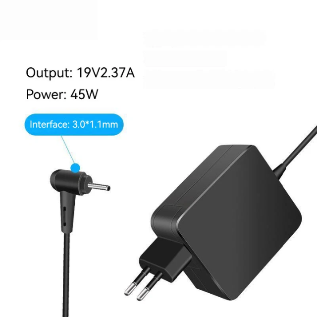 19V 2.37A Laptop Charger – AC Adapter for Acer Spin 3 SP314-51 / SP314-52