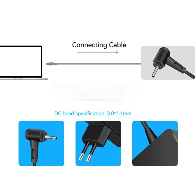 19V 2.37A Laptop Charger – AC Adapter for Acer Spin 3 SP314-51 / SP314-52