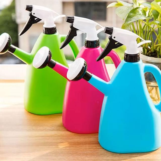 1L Plastic Watering Can – Adjustable Pressure Spray Kettle for Indoor & Outdoor Garden Plants