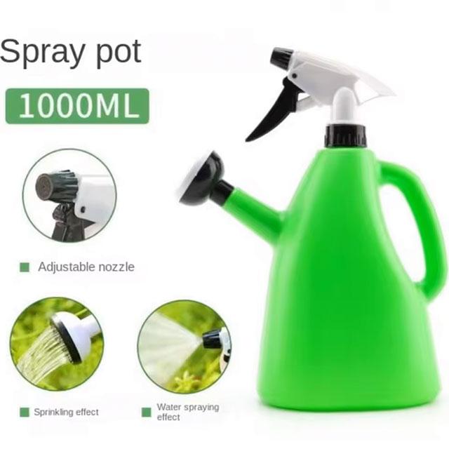1L Plastic Watering Can – Adjustable Pressure Spray Kettle for Indoor & Outdoor Garden Plants