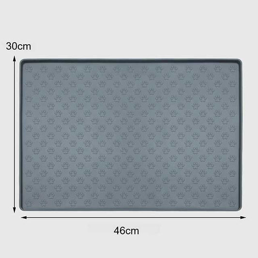 1PC Paw Print Silicone Pet Mat – Leak-Proof, Spill-Proof Feeding Mat for Cats & Dogs, Easy to Clean