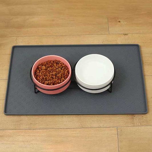 1PC Paw Print Silicone Pet Mat – Leak-Proof, Spill-Proof Feeding Mat for Cats & Dogs, Easy to Clean