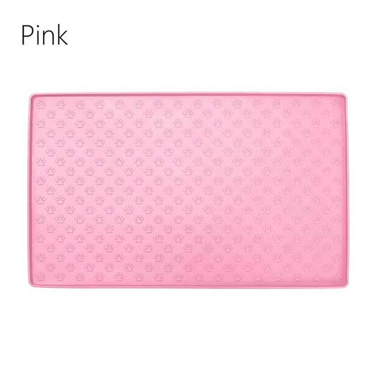 1PC Paw Print Silicone Pet Mat – Leak-Proof, Spill-Proof Feeding Mat for Cats & Dogs, Easy to Clean