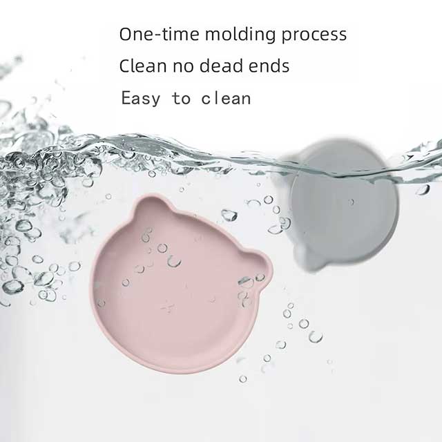 1PC Silicone Baby Suction Plate – Cartoon Bear Shape Baby Feeding Dish for Toddlers | Non-Slip Training Plate & Food Storage Tableware