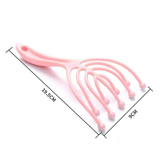 1Pc Head Massager – Handheld Scalp & Neck Comb Roller with 9 Claw Steel Balls for Stress Relief & Hair Care