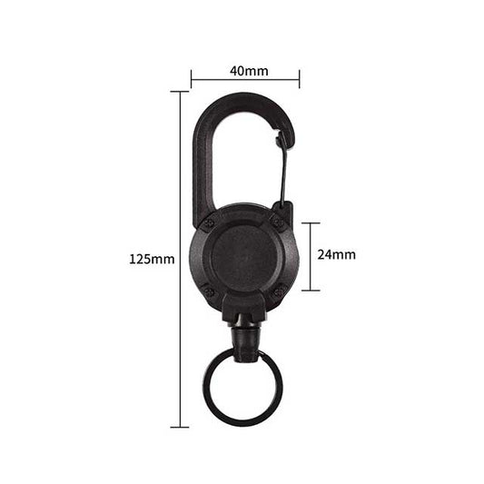 1Pc Retractable Keychain with Anti-Theft Metal Buckle – Elastic Key Ring for Ski Pass, ID Card, Yoyo & Keys