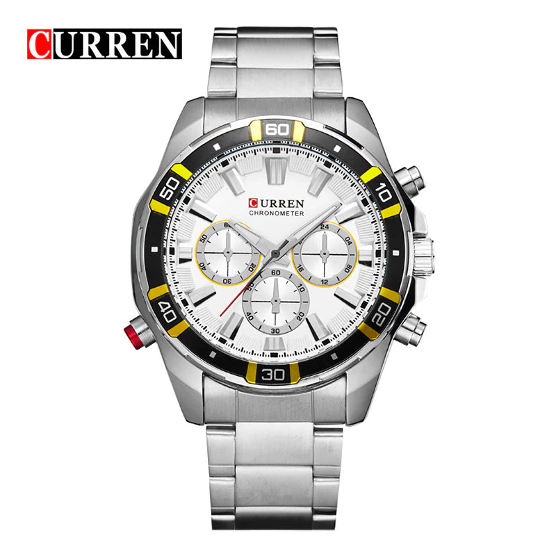 Montre Homme Curren en Acier Inoxydable (8184)